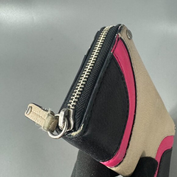 Milly Tri-color Leather Zip-around Long Wallet - Picture 12 of 13